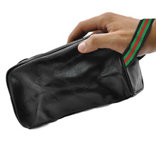 Carica l&#39;immagine nel visualizzatore di Gallery, Pochette 2 zip tasche Uomo da Polso eco Pelle Nera Borsello Mano Nero Casual