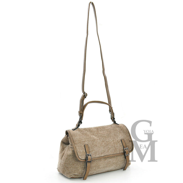 Borsa donna originale GYOIAMEA lana velluto pelle vintage particolare novità