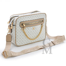 Carica l&#39;immagine nel visualizzatore di Gallery, Borsa firmata Briciole borsetta beige donna catena zip tracolla fantasia piccola