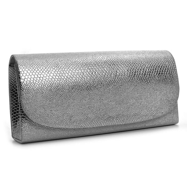 Pochette matrimonio eventi elegante rigida pelle serpente coccodrillo squamata