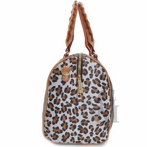 Gyoiamea borsa bauletto fantasia leopardato nuova donna tracolla pelle cerniera