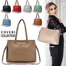 Carica l&#39;immagine nel visualizzatore di Gallery, Borsa firmata originale Coveri donna SHOPPING shop shopper pelle grande cerniera