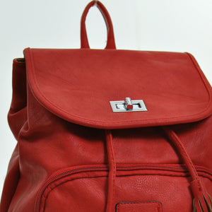 Mai max zaino originale pelle vintage nappine rosso moda novità donna zainetto