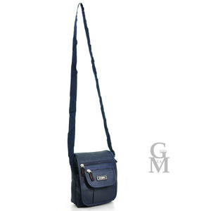 Borsello borsa piccola tasche zip uomo tracolla blu nero sport lavoro passeggio