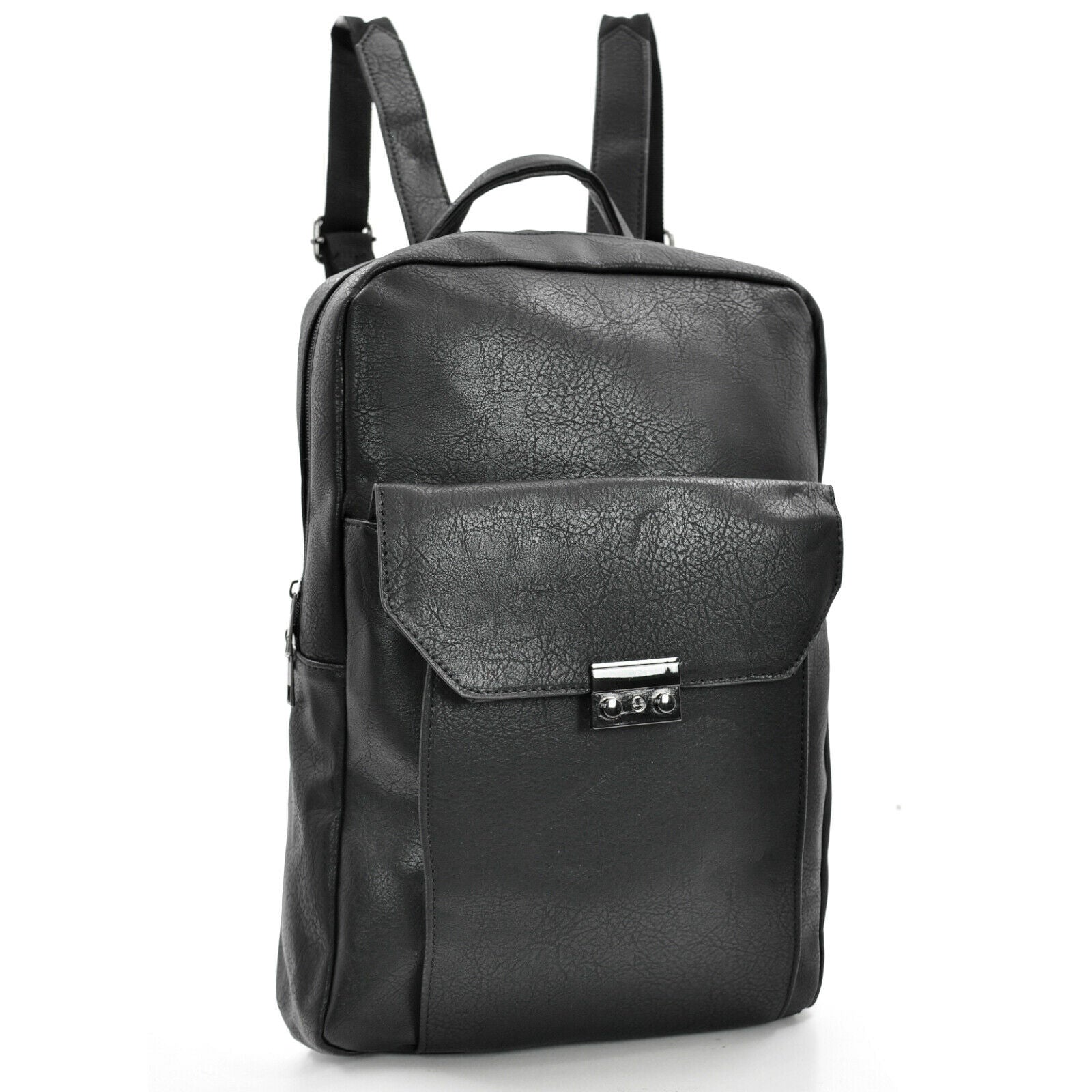 GM zaino uomo nero vintage passeggio casual ITALIA ecopelle elegante l