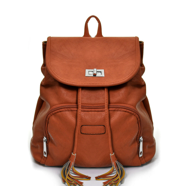 Mai max zaino originale pelle vintage nappine rosso moda novità donna zainetto