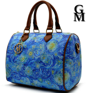 GM borsa fantasia dipinto Vincent Van Gogh Notte stellata donna bauletto klimt