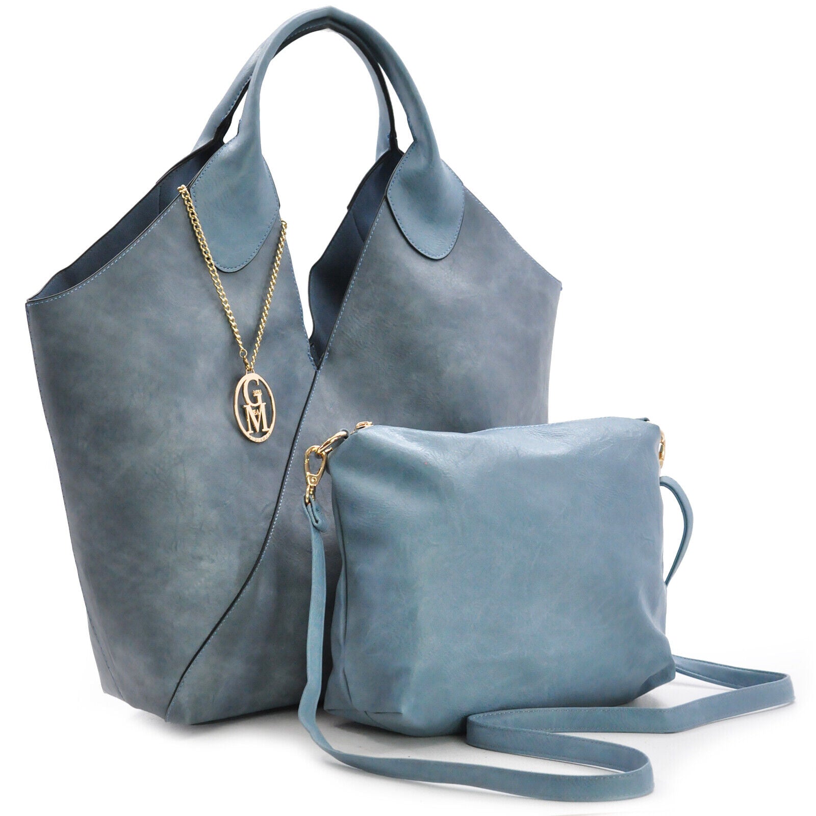 Borsa grande donna shopping capiente morbida shop shopper rosa azzurra capiente