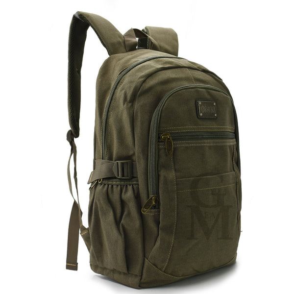 Zaino tessuto militare canvas sport grande escursione viaggio grande resistente