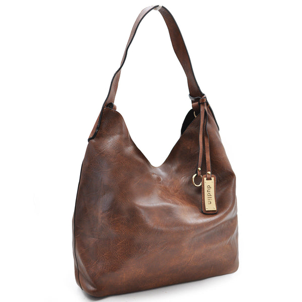 Gyoiamea borsa donna sacco hobo pelle grande zip spalla manico grande secchio