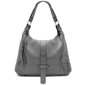 Borsa LUISA pelle morbida sacco semplice casual passeggio zip nappina frange