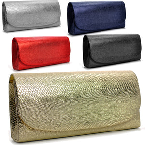 Pochette matrimonio eventi elegante rigida pelle serpente coccodrillo squamata