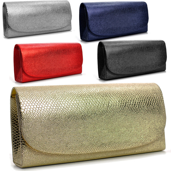 Pochette matrimonio eventi elegante rigida pelle serpente coccodrillo squamata