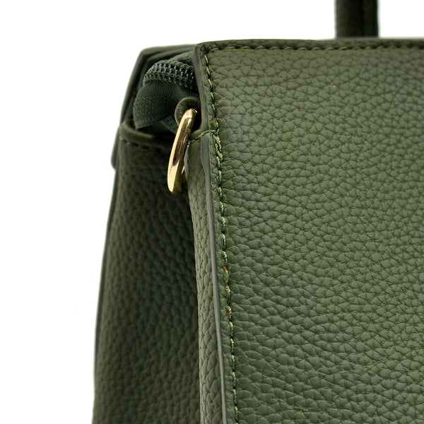 Borsa lucchetto ciondolo bauletto kelly birkin verde elegante tracolla moda nera