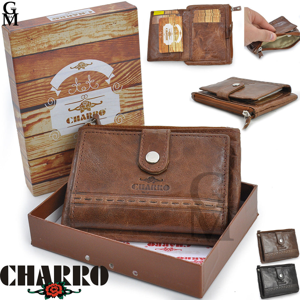 Portafoglio portacarte VERA PELLE uomo CHARRO porta carte morbido vintage regalo