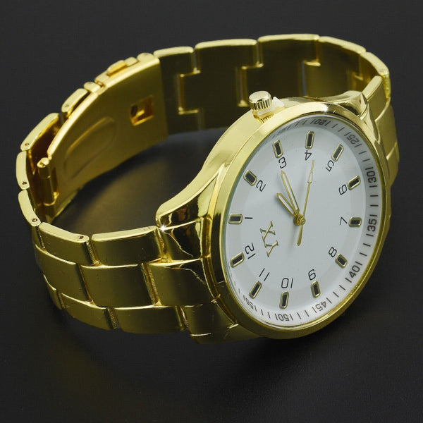 GYOIAMEA Orologio oro nuovo uomo polso acciaio VINTAGE Classico luxury regalo