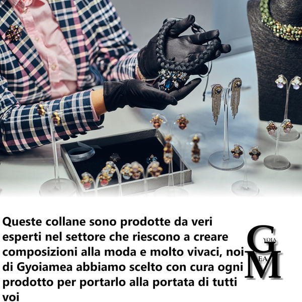Collana blu turchese lunga corallo legno etnico dischi quadrati boemia etnica