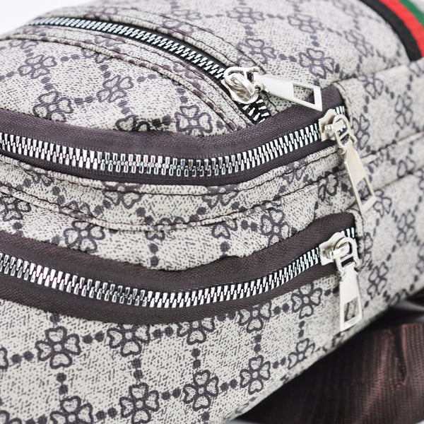 Marsupio vintage marrone vita mono spalla uomo viaggio nero fantasia fiori beige