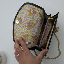 Carica l&#39;immagine nel visualizzatore di Gallery, Borsa borsetta pelle piccola donna fiorata fantasia fiori passeggio casual moda