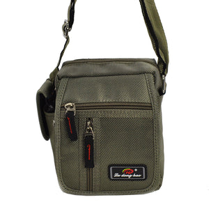 Borsellino borsello borsa uomo tracolla tessuto nylon tasche esterne  verde tel