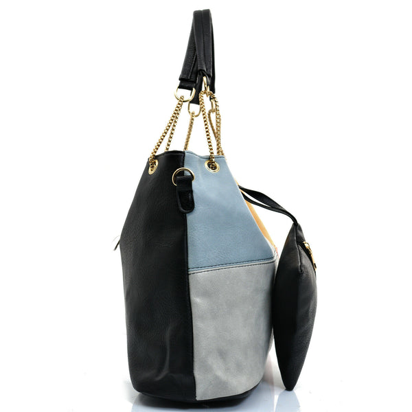 GM borsa multi colore colorata shopping morbida casual spalla tracolla grande