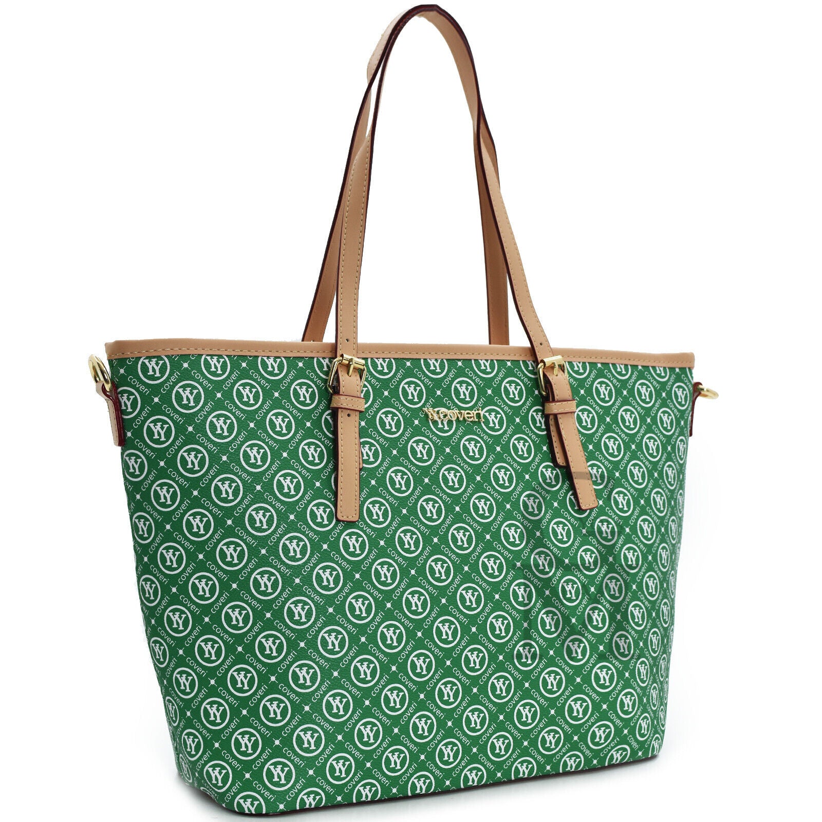 borsa donna verde spalla originale YyCoveri fantasia scritte logo tracolla shop