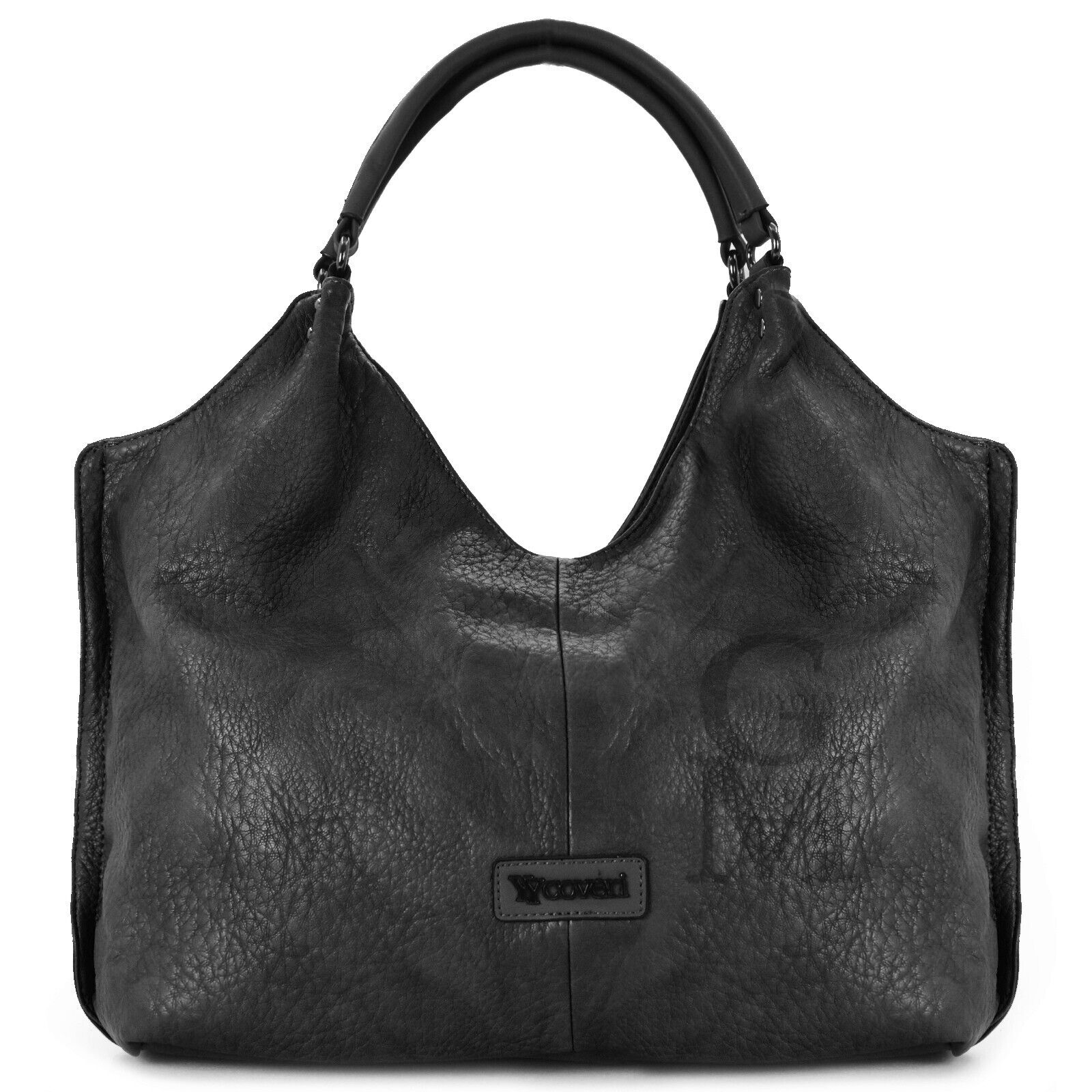 Borsa donna yyCoveri marrone pelle venata sacco hobo capiente shopping morbida