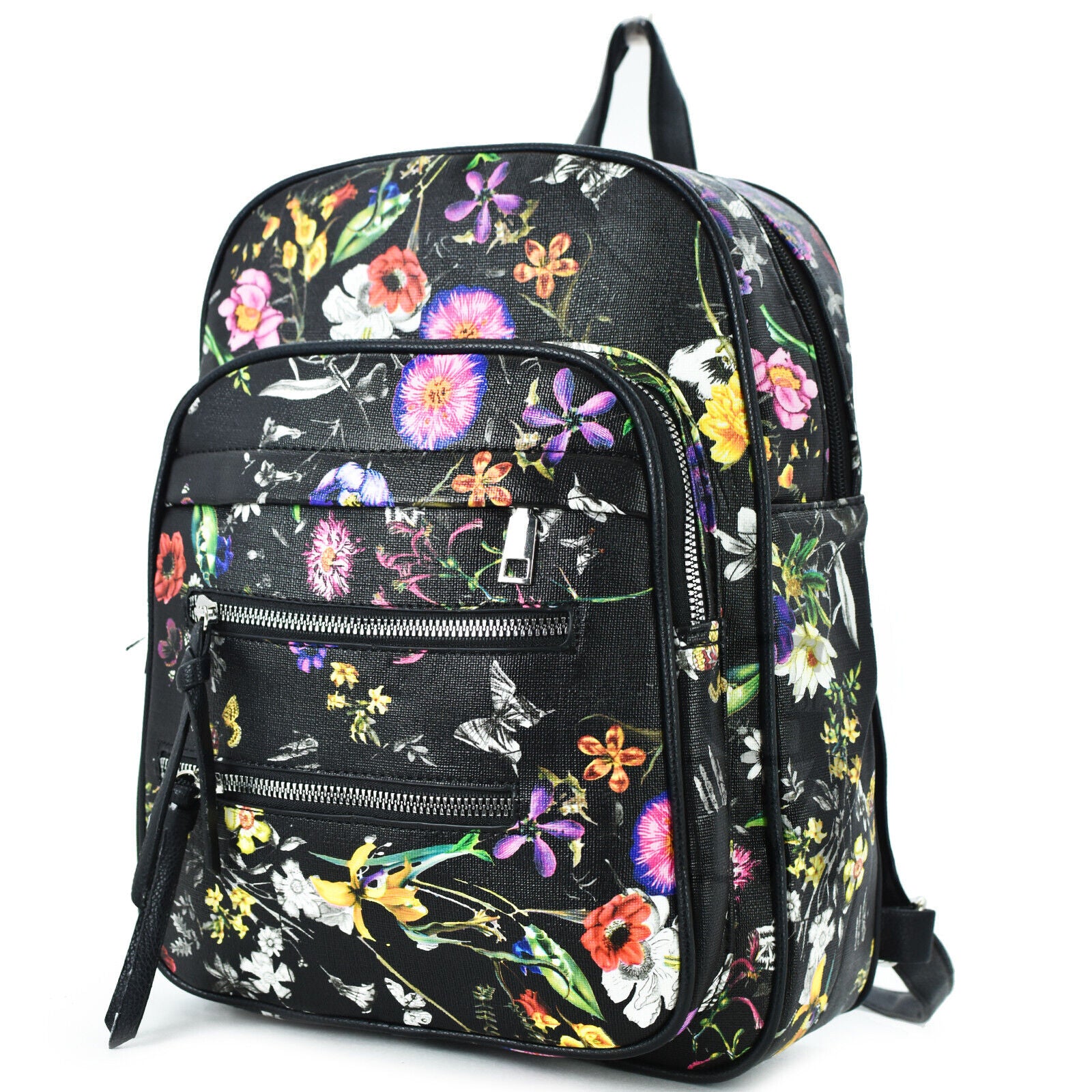 Gyoiamea borsa zaino 2in1 pelle TRASFORMABILE donna fantasia fiori fiorata nuovo