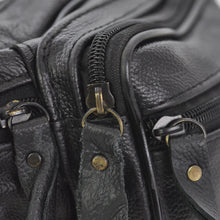 Carica l&#39;immagine nel visualizzatore di Gallery, Marsupio italia tasche 4 zip uomo vintage scomparti vera pelle lavoro cintura