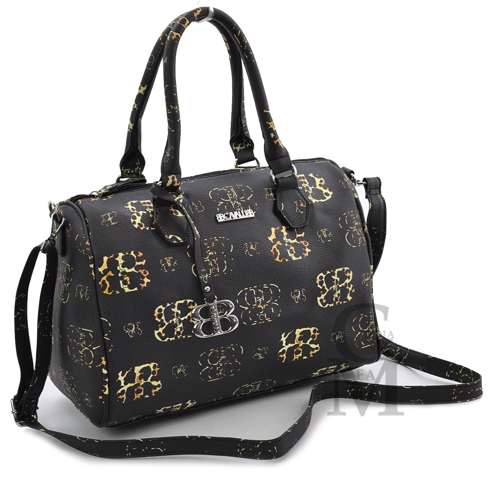 Borsa firmata BB CAVALLI donna tracolla bauletto fantasia leopardata animalier