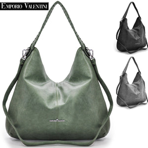 EMPORIO VALENTINI borsa donna sacco hobo pelle grande spalla monomanico grande