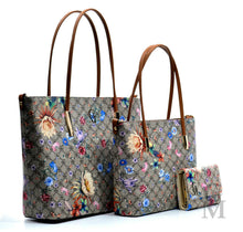 Carica l&#39;immagine nel visualizzatore di Gallery, Pack 3x1 borsa portafoglio gyoiamea fantasia fiori floreale donna pelle colorata