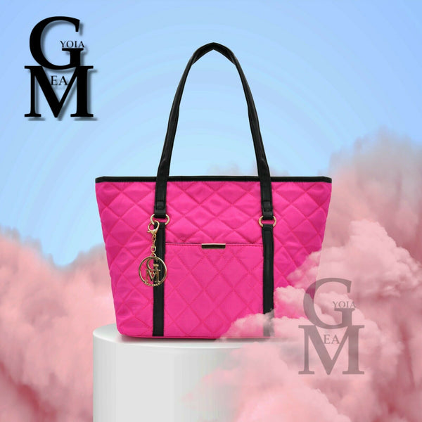 Borsa spalla manici fuxia GM AKA shopping donna piumino waterproof impermeabile