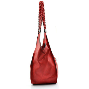 Gyoiamea hobo borsa sacco spalla donna tracolla pelle morbida zip intrecciata