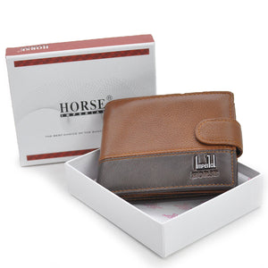 Portafoglio Vera pelle uomo HORSE porta carte ribaltina vintage portamonete zip
