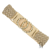 Carica l&#39;immagine nel visualizzatore di Gallery, Cintura donna cinta oro stringivita elastica pelle bustino molla t. unica italy