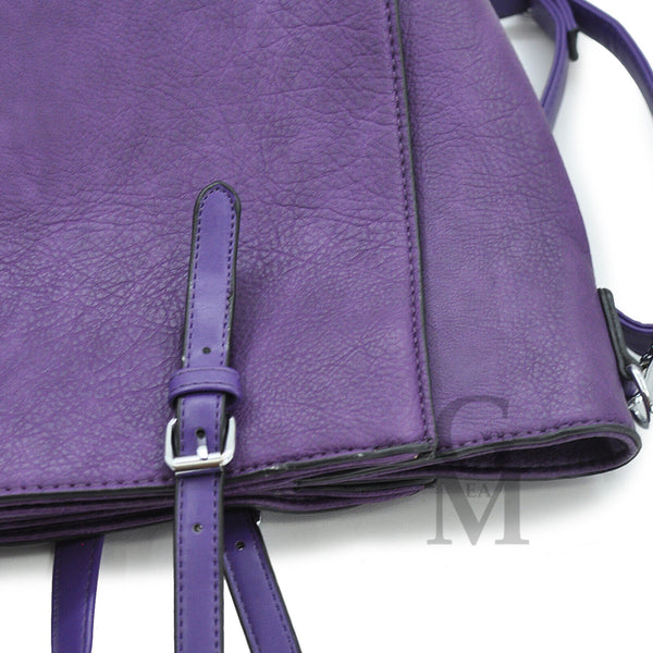 Borsa Coveri collection donna grande spalla pelle passeggio shopping viola nuova