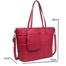 Carica l&#39;immagine nel visualizzatore di Gallery, Borsa donna COVERI collection shopping shop grande pelle rettangoli shop casual