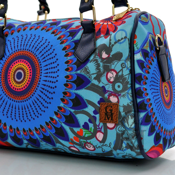 GM Bauletto nuova tracolla donna borsa borsetta fantasia colorata fiori estiva