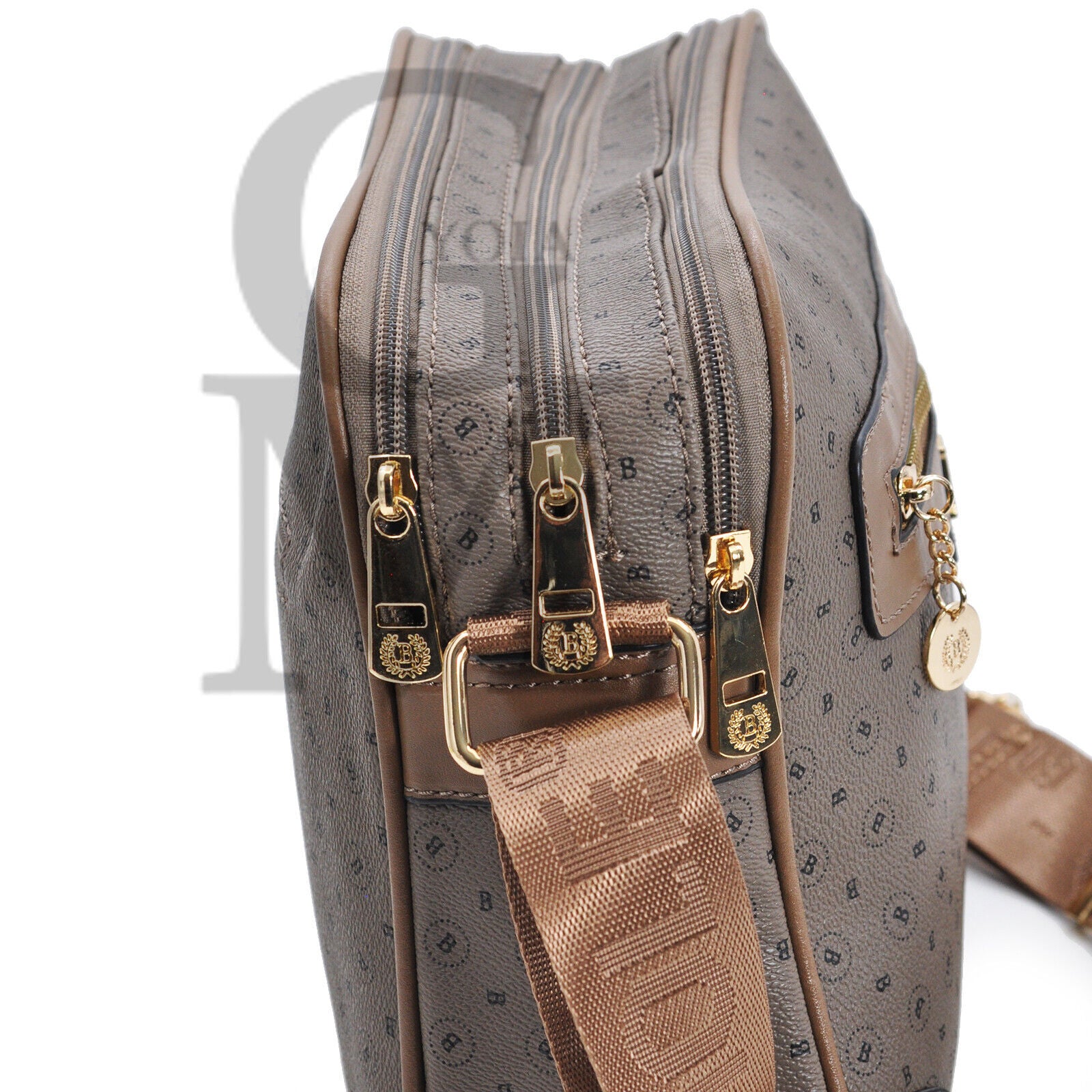 borsa donna spalla originale Briciole messenger fantasia scritte tracolla beige