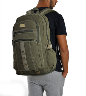 ZAINO MILITARE GRANDE 40L 60L TELA TESSUTO MULTITASCHE CAMPEGGIO VIAGGI TREKKING