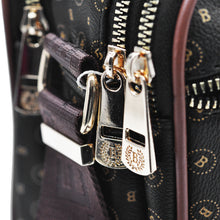 Carica l&#39;immagine nel visualizzatore di Gallery, BRICIOLE Borsa 5 zip tasche borsetta donna tracolla fantasia scritte piccola