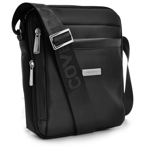 COVERI borsellino uomo borsa tracolla sport nylon nero tessuto casual piccolo