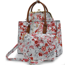 Carica l&#39;immagine nel visualizzatore di Gallery, Borsa GM Milano 4in1 set borsa borse fiori floreale fantasia moda rosa omaggio