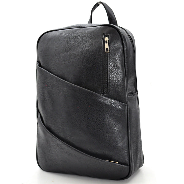 Zaino gm pelle nero originale uomo porta pc portatile casual lavoro