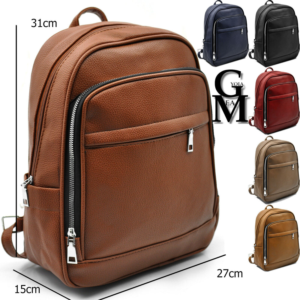 GM italy zainetto UNISEX zaino zip cerniera pelle passeggio viaggio capiente