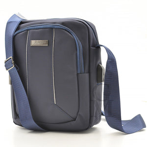 Borsello uomo USB porta ipad tablet tracolla borsa nylon tessuto lavoro casual