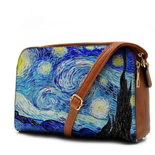 Carica l&#39;immagine nel visualizzatore di Gallery, GM borsetta tracolla donna nuova fantasia dipinto Van Gogh Notte stellata klimt
