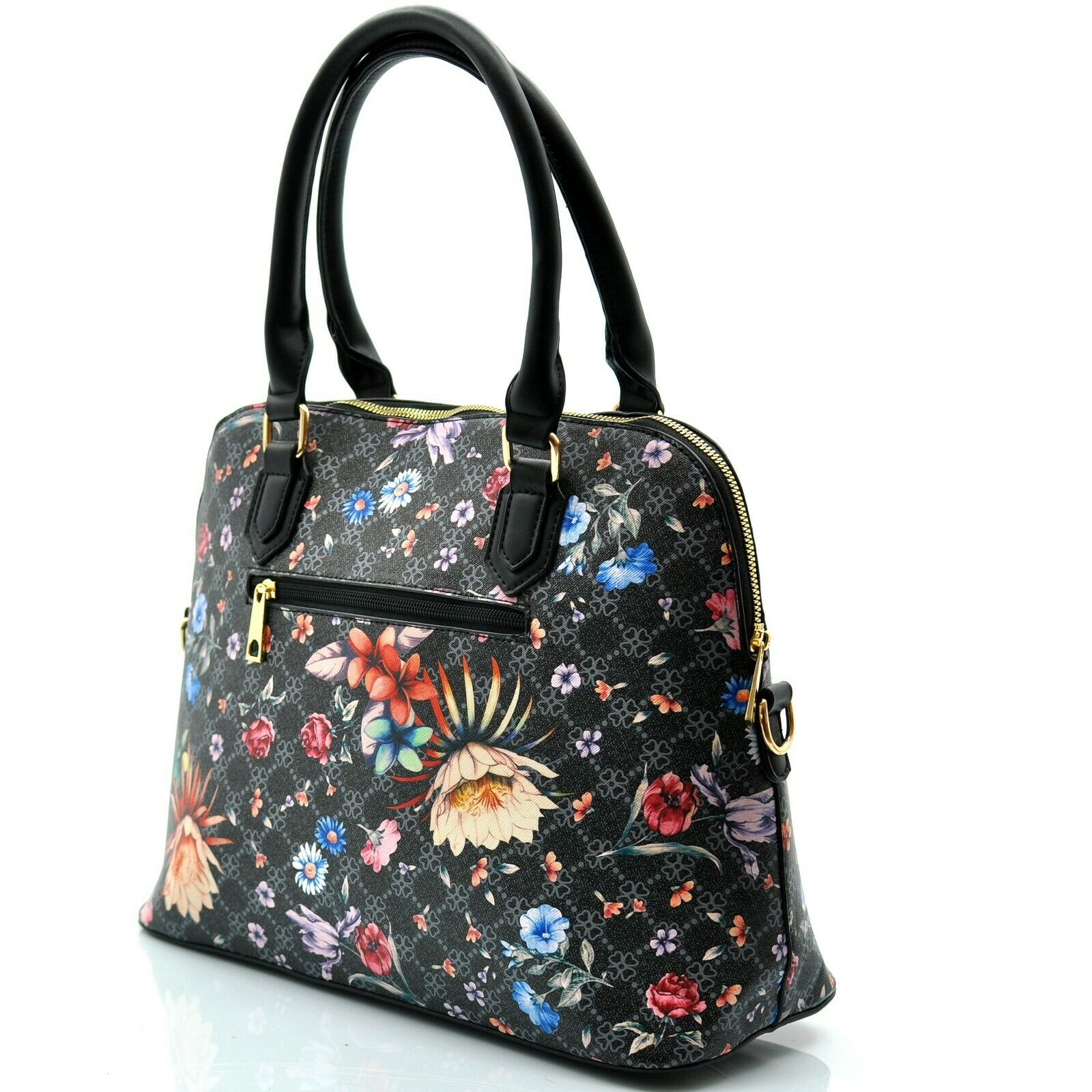 Gyoiamea Borsa + Borsetta 2 pezzi fantasia floreale elegante bauletto made italy