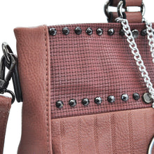 Carica l&#39;immagine nel visualizzatore di Gallery, Borsa donna GM grande pelle shopping morbido hobo tracolla borchie capiente rosa